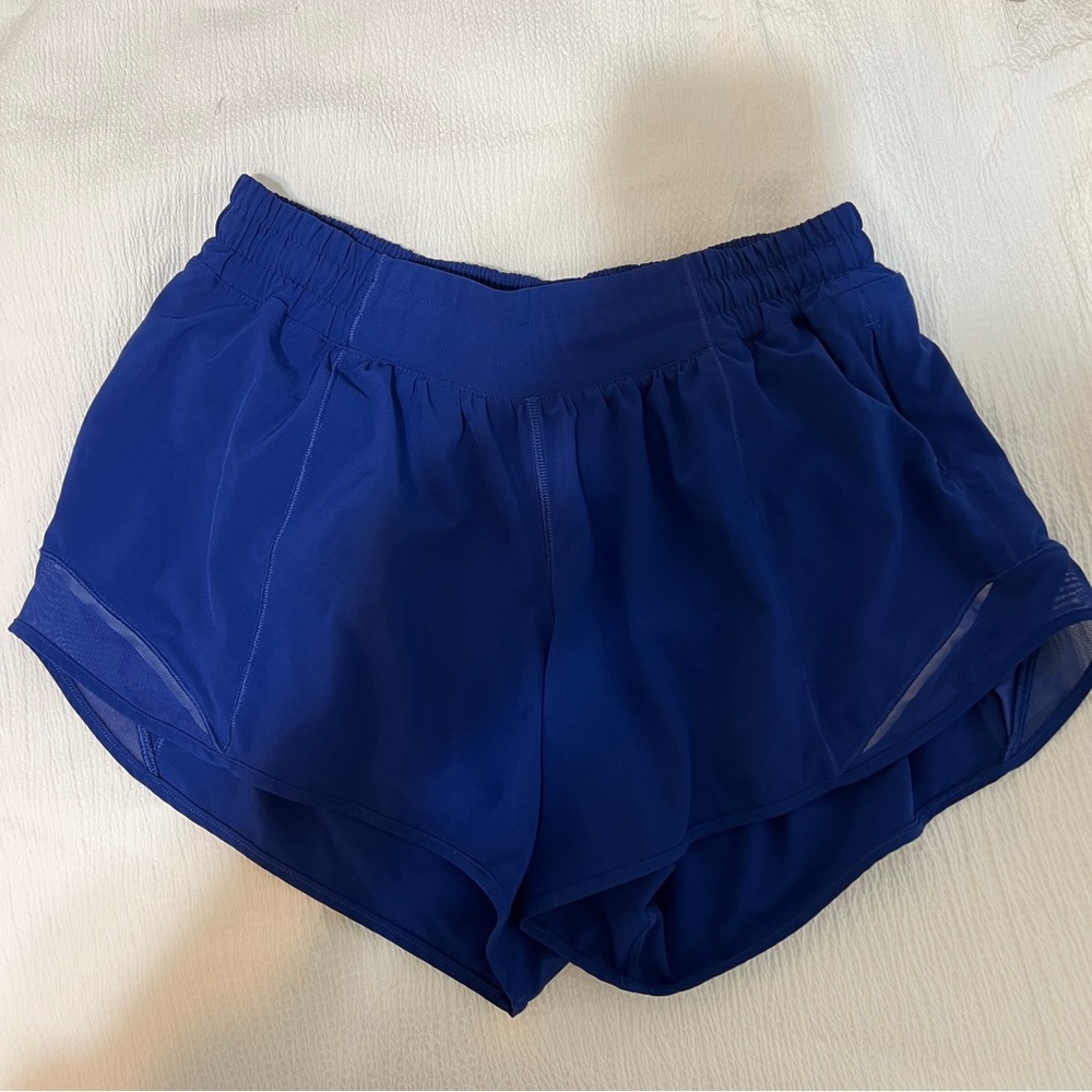 BLUE LULULEMON HOTTY HOT SHORTS